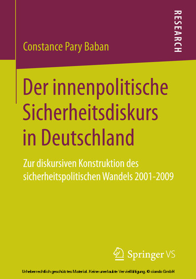 Der innenpolitische Sicherheitsdiskurs in Deutschland main product photo