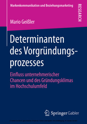 Determinanten des Vorgründungsprozesses