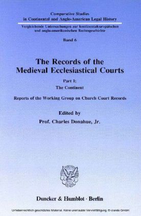 The Records of the Medieval Ecclesiastical Courts.