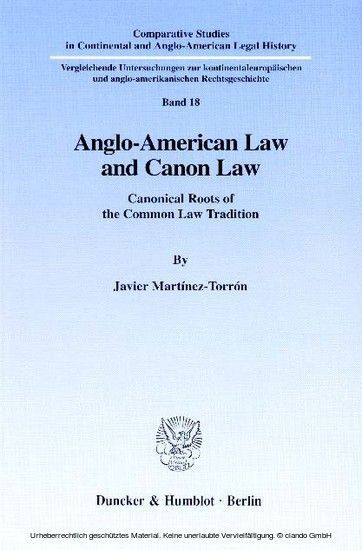 Anglo-American Law and Canon Law. main product photo