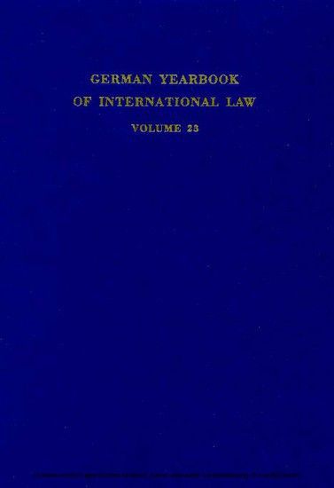 German Yearbook of International Law / Jahrbuch für Internationales Recht. main product photo