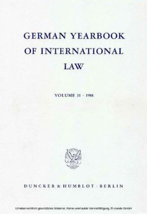 German Yearbook of International Law / Jahrbuch für Internationales Recht.