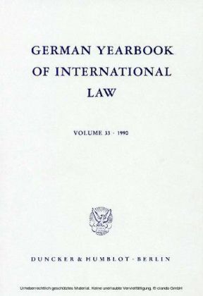 German Yearbook of International Law / Jahrbuch für Internationales Recht.