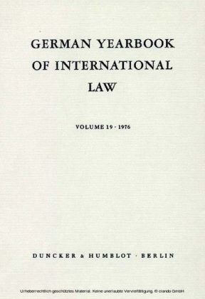 German Yearbook of International Law / Jahrbuch für Internationales Recht.