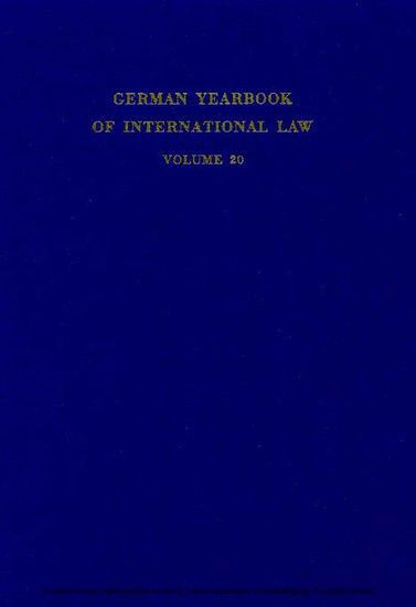 German Yearbook of International Law / Jahrbuch für Internationales Recht. main product photo