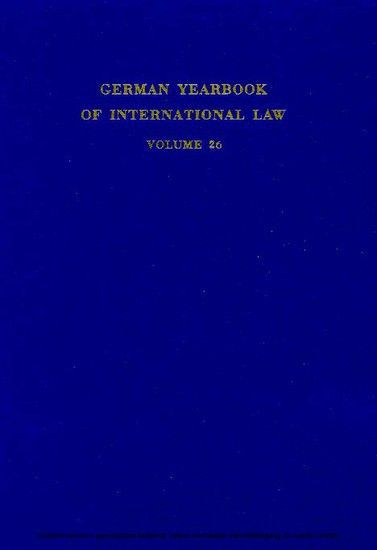 German Yearbook of International Law / Jahrbuch für Internationales Recht. main product photo