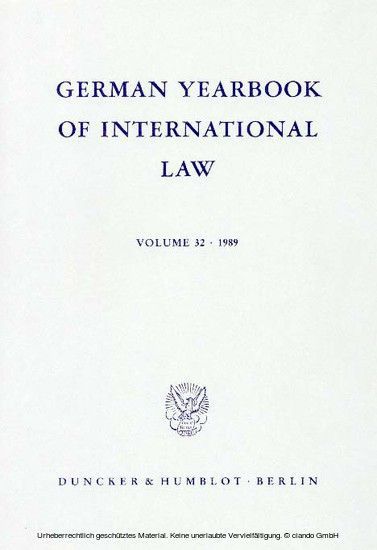 German Yearbook of International Law / Jahrbuch für Internationales Recht. main product photo