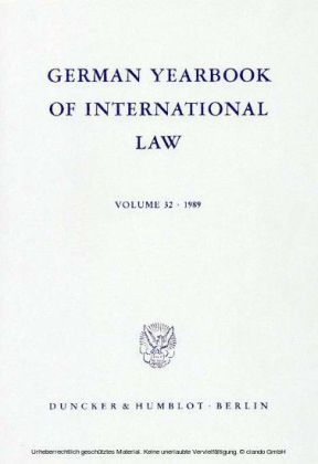 German Yearbook of International Law / Jahrbuch für Internationales Recht.