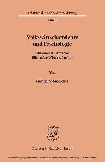 Volkswirtschaftslehre und Psychologie. main product photo