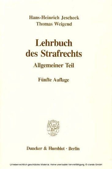 Lehrbuch des Strafrechts. main product photo