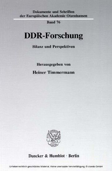 DDR-Forschung. main product photo