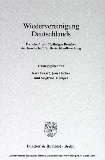 Wiedervereinigung Deutschlands. main product photo