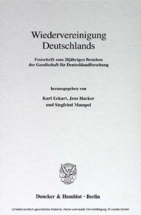 Wiedervereinigung Deutschlands.