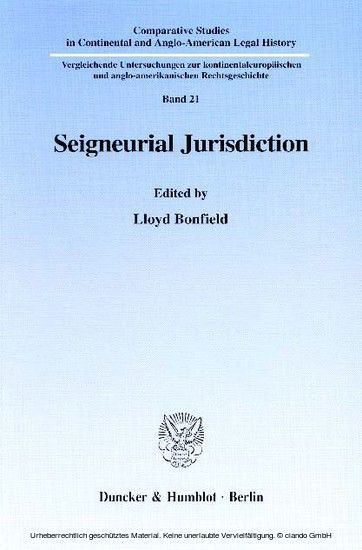 Seigneurial Jurisdiction. main product photo