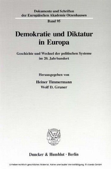 Demokratie und Diktatur in Europa. main product photo