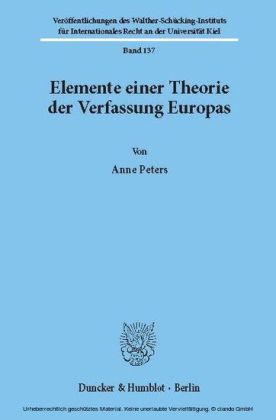 Elemente einer Theorie der Verfassung Europas.