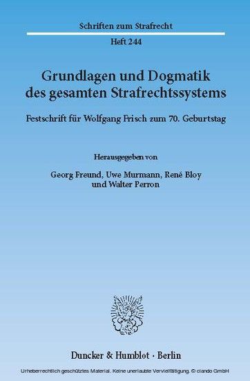 Grundlagen und Dogmatik des gesamten Strafrechtssystems. main product photo