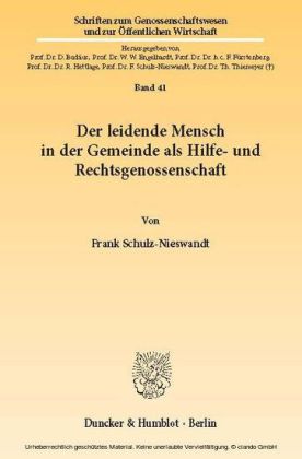Der leidende Mensch in der Gemeinde als Hilfe- und Rechtsgenossenschaft.