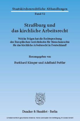 Straßburg und das kirchliche Arbeitsrecht.