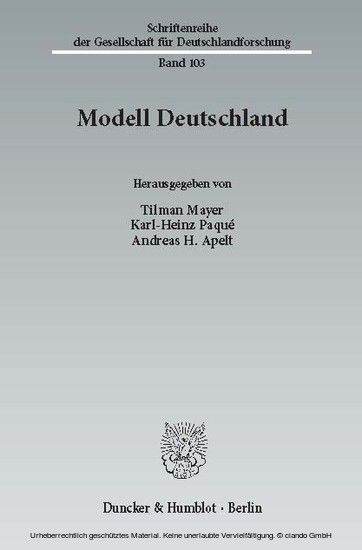 Modell Deutschland. main product photo