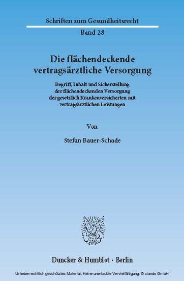 Die flächendeckende vertragsärztliche Versorgung. main product photo