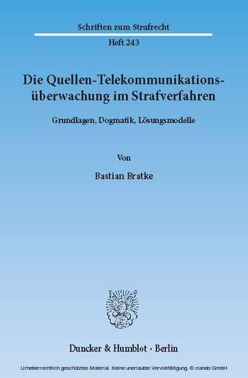 Die Quellen-Telekommunikationsüberwachung im Strafverfahren. main product photo