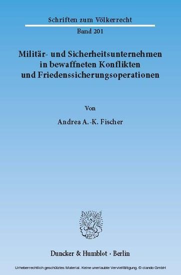 Militär- und Sicherheitsunternehmen in bewaffneten Konflikten und Friedenssicherungsoperationen. main product photo
