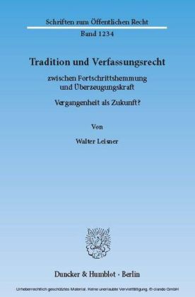 Tradition und Verfassungsrecht
