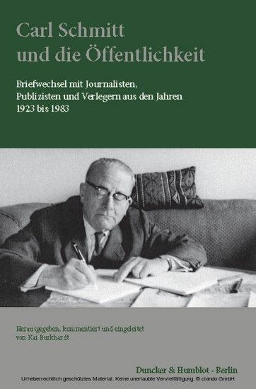 Carl Schmitt und die Öffentlichkeit. main product photo