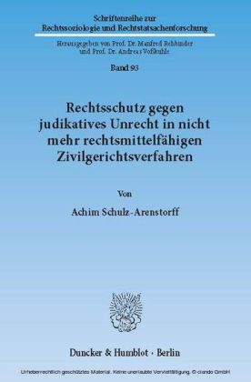 Rechtsschutz gegen judikatives Unrecht in nicht mehr rechtsmittelfähigen Zivilgerichtsverfahren.
