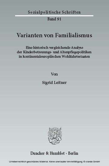 Varianten von Familialismus. main product photo