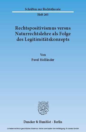 Rechtspositivismus versus Naturrechtslehre als Folge des Legitimitätskonzepts. main product photo