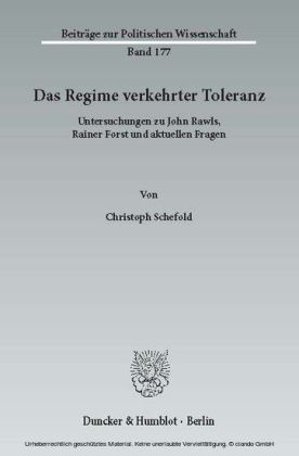 Das Regime verkehrter Toleranz.