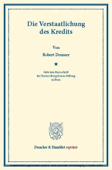 Die Verstaatlichung des Kredits. main product photo