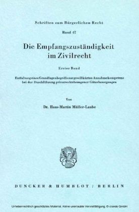 Die Empfangszuständigkeit im Zivilrecht.