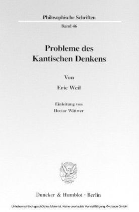 Probleme des Kantischen Denkens.
