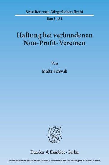 Haftung bei verbundenen Non-Profit-Vereinen. main product photo