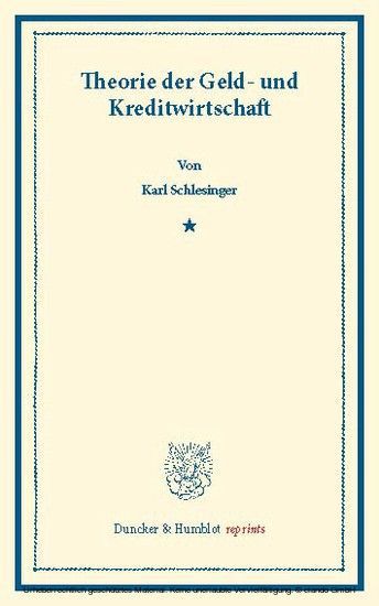 Theorie der Geld- und Kreditwirtschaft. main product photo