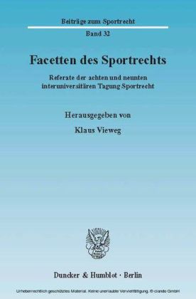 Facetten des Sportrechts.
