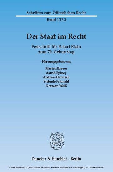 Der Staat im Recht. main product photo