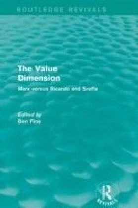 Value Dimension: Marx versus Ricardo and Sraffa