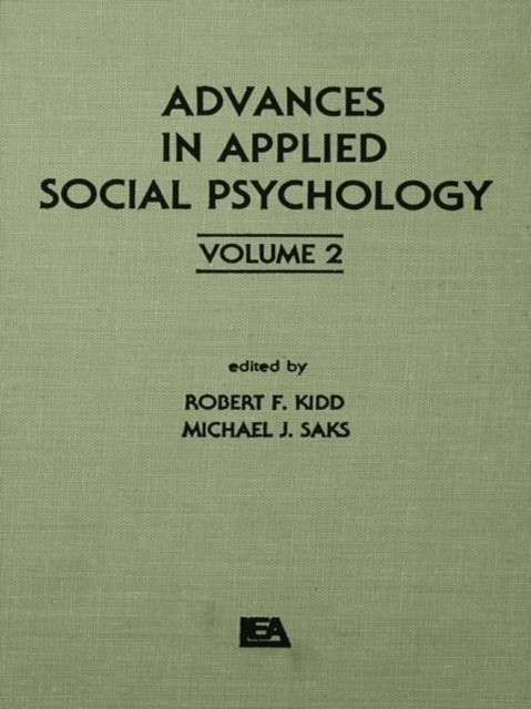 Advances in Applied Social Psychology main product photo