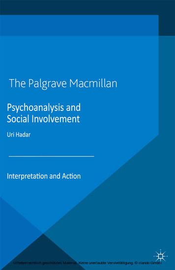 Psychoanalysis and Social Involvement main product photo