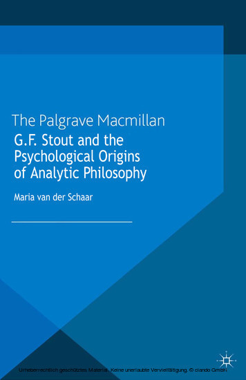G.F. Stout and the Psychological Origins of Analytic Philosophy main product photo