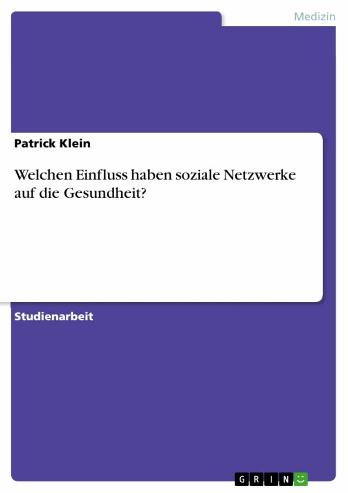 Welchen Einfluss haben soziale Netzwerke auf die Gesundheit? main product photo