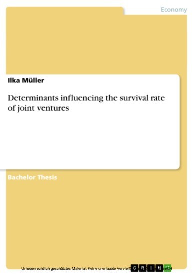 Determinants influencing the survival rate of joint ventures main product photo