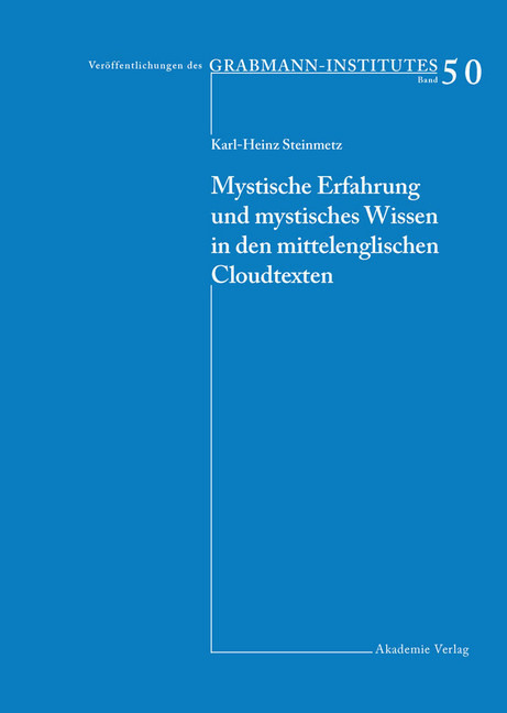 Mystische Erfahrung und mystisches Wissen in den mittelenglischen Cloud-Texten main product photo