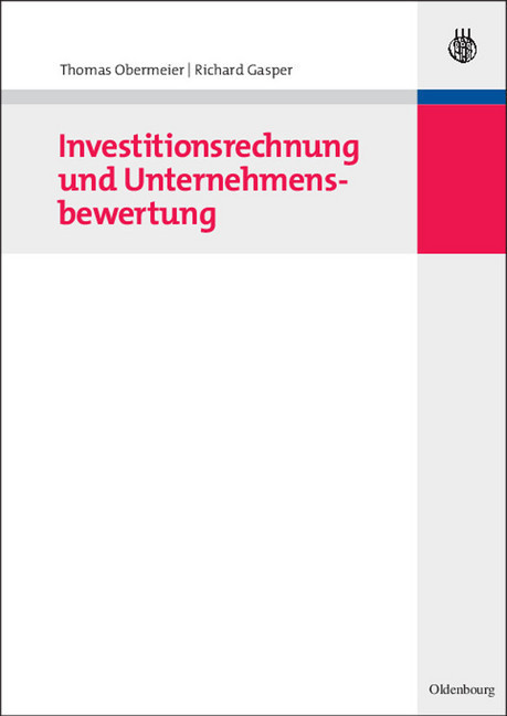 Investitionsrechnung und Unternehmensbewertung main product photo