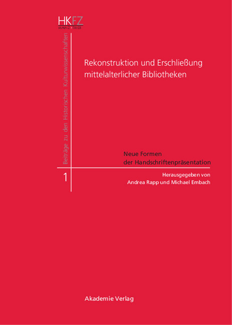 Rekonstruktion und Erschließung mittelalterlicher Bibliotheken main product photo