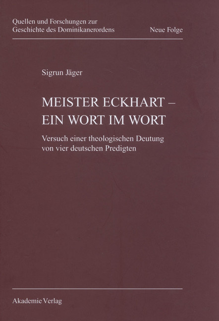 Meister Eckhart - ein Wort im Wort main product photo